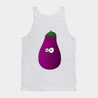 Happy Smiling Eggplant Tank Top